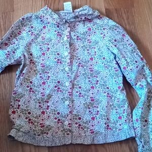 Flower pattern girls blouse